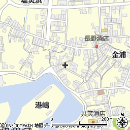 秋田県にかほ市金浦金浦157周辺の地図