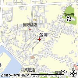 秋田県にかほ市金浦金浦周辺の地図
