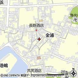 秋田県にかほ市金浦金浦69周辺の地図