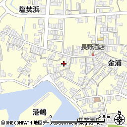 秋田県にかほ市金浦金浦177周辺の地図