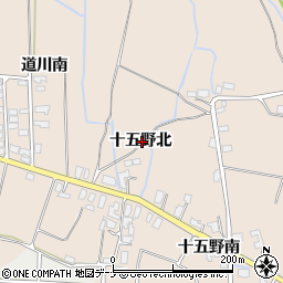 秋田県横手市平鹿町浅舞十五野北周辺の地図