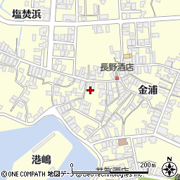 秋田県にかほ市金浦金浦46周辺の地図