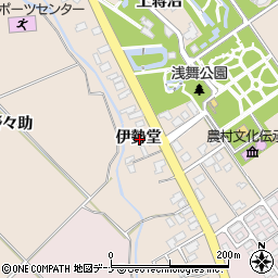 秋田県横手市平鹿町浅舞伊勢堂周辺の地図