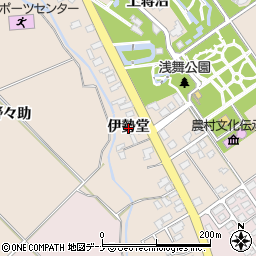 秋田県横手市平鹿町浅舞（伊勢堂）周辺の地図