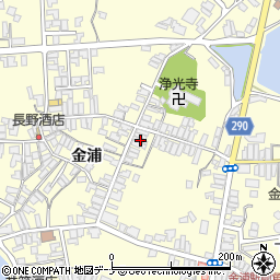秋田県にかほ市金浦金浦300周辺の地図