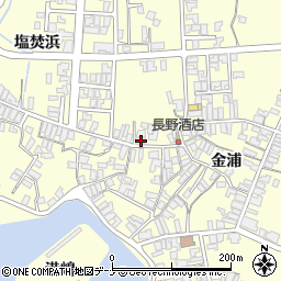 秋田県にかほ市金浦金浦40周辺の地図