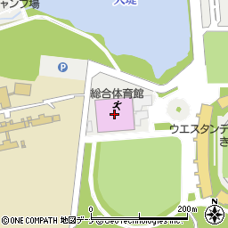 北上総合体育館周辺の地図