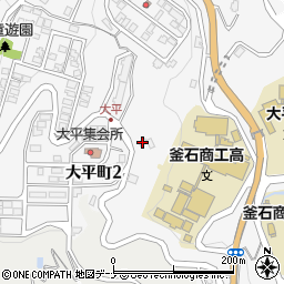 釜石無線局電報取扱所周辺の地図