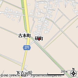 秋田県横手市平鹿町浅舞研町周辺の地図