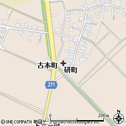 秋田県横手市平鹿町浅舞古本町2周辺の地図