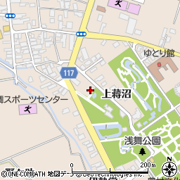 浅舞八幡神社周辺の地図