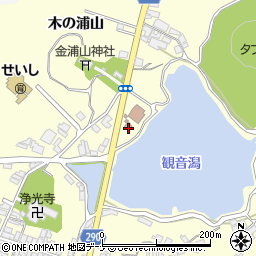 秋田県にかほ市金浦上林周辺の地図