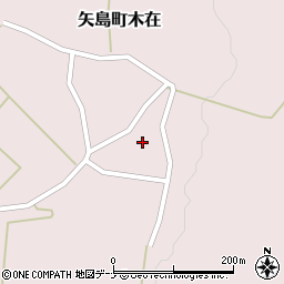 秋田県由利本荘市矢島町木在漆保周辺の地図