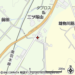 秋田県横手市外目三ツ塚山62周辺の地図