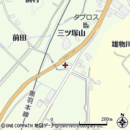 秋田県横手市外目三ツ塚山61周辺の地図