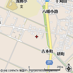 秋田県横手市平鹿町浅舞古本町226周辺の地図