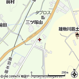 秋田県横手市外目三ツ塚山60周辺の地図