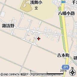 秋田県横手市平鹿町浅舞古本町222周辺の地図