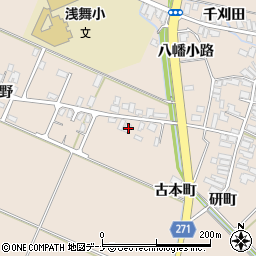秋田県横手市平鹿町浅舞古本町224周辺の地図