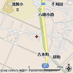 秋田県横手市平鹿町浅舞古本町23周辺の地図