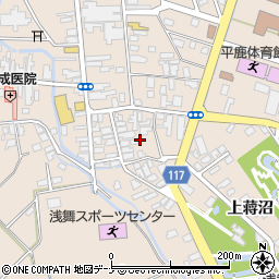 秋田県横手市平鹿町浅舞浅舞7-1周辺の地図