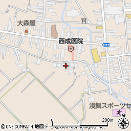 秋田県横手市平鹿町浅舞野々助周辺の地図