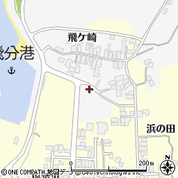 秋田県にかほ市飛周辺の地図