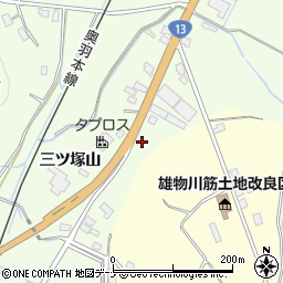 秋田県横手市外目三ツ塚山48-1周辺の地図