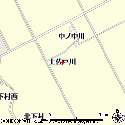 秋田県横手市平鹿町醍醐上佐戸川周辺の地図