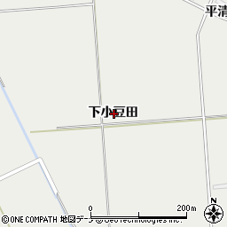 秋田県横手市平鹿町樽見内下小豆田周辺の地図