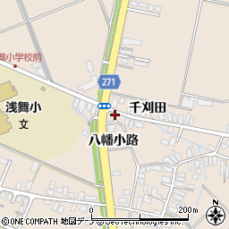 秋田県横手市平鹿町浅舞千刈田15周辺の地図