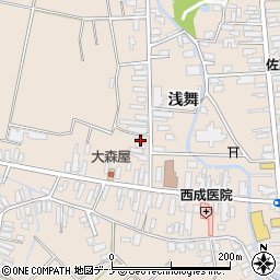 秋田県横手市平鹿町浅舞浅舞166周辺の地図