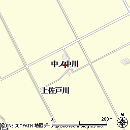 秋田県横手市平鹿町醍醐中ノ中川周辺の地図