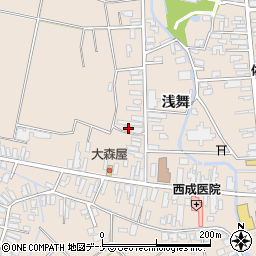 秋田県横手市平鹿町浅舞浅舞166-1周辺の地図