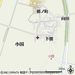 秋田県にかほ市小国下腰6周辺の地図
