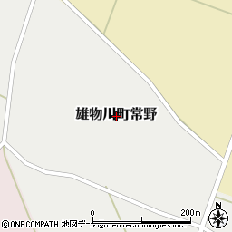 秋田県横手市雄物川町常野周辺の地図
