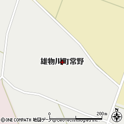 秋田県横手市雄物川町常野周辺の地図