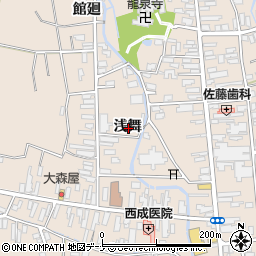 秋田県横手市平鹿町浅舞浅舞周辺の地図