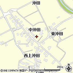 秋田県横手市平鹿町醍醐中沖田周辺の地図