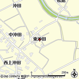 秋田県横手市平鹿町醍醐東沖田周辺の地図