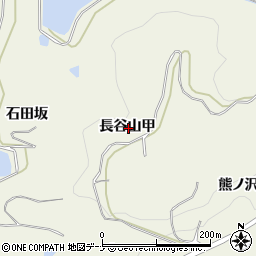 秋田県横手市大屋寺内長谷山甲周辺の地図