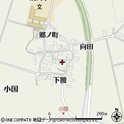秋田県にかほ市小国下腰27-8周辺の地図