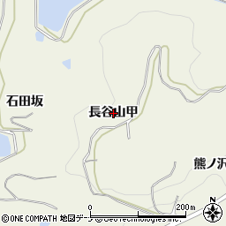 秋田県横手市大屋寺内（長谷山甲）周辺の地図