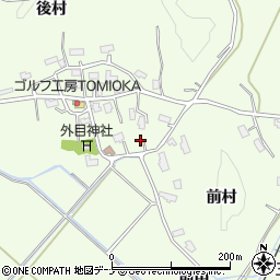 秋田県横手市外目（前村）周辺の地図