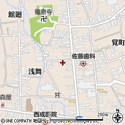 北都銀行浅舞支店周辺の地図