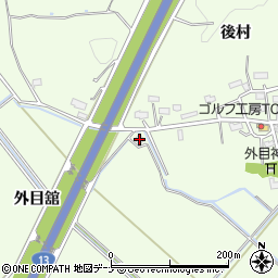 秋田県横手市外目後村120周辺の地図