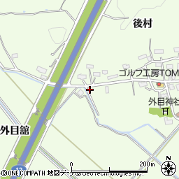 秋田県横手市外目後村117周辺の地図