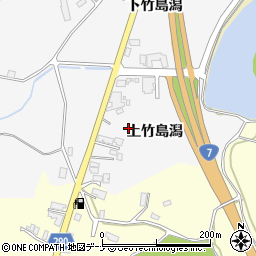 秋田県にかほ市飛上竹島潟周辺の地図