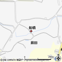 秋田県にかほ市飛船橋周辺の地図