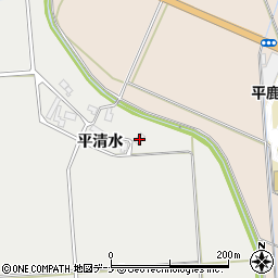 秋田県横手市平鹿町樽見内平清水109周辺の地図